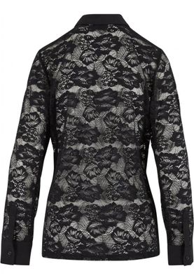 Mesh blouse with long sleeves