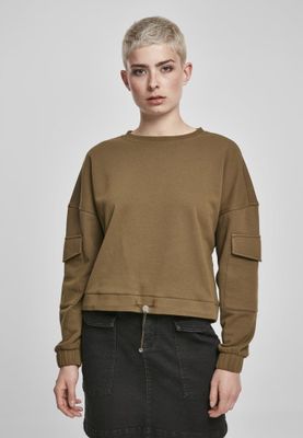 Short sweatshirt with arm pockets ladies