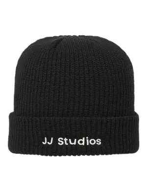 JJ Studios svart stickad mössa
