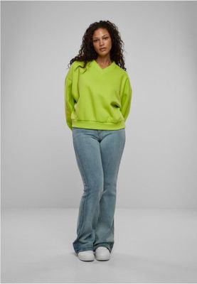Short-sleeved V-neck sweater for ladies.
