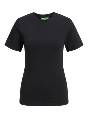 Tight fit rundhalsad T-shirt dam