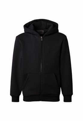 Huvtröja för barn med fluffy – svart