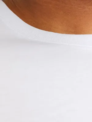 Jack & Jones Plus Size T-shirt med logotryck – Vit