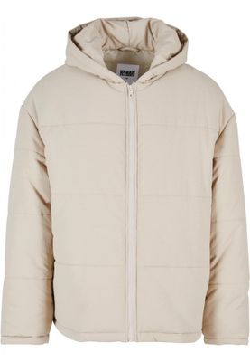 Hooded Block Puffer Jacket