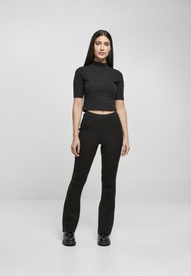 Ladies Rib Knit Bootcut Leggings