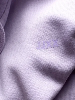 Huvtröja för dam– purple rose sunlit allium jjxx logo