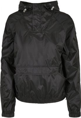 Black short hooded jacket for women