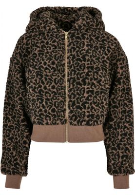 Ladies Short Oversized AOP Sherpa Jacket