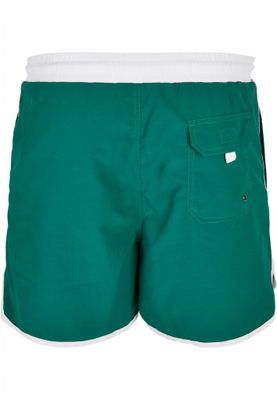 Retro swimming trunks green/white