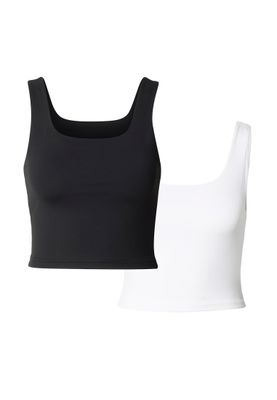Topp för dam 2-pack – svart+vit