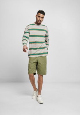 Men's long-sleeved wide-striped oversize sweater