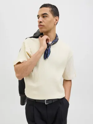 Räfflad loose fit T-shirt