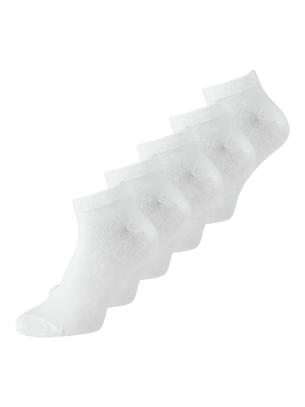 Vita Bambu Ankelstrumpor – 5-pack Låga Herrsockor