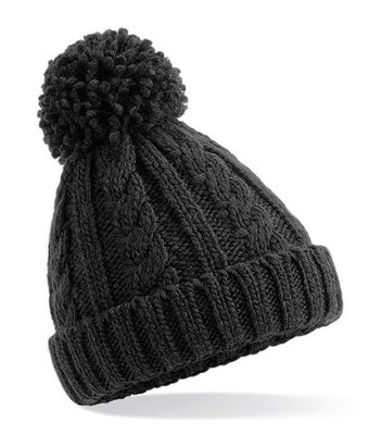 Strikket børnehat med pompon