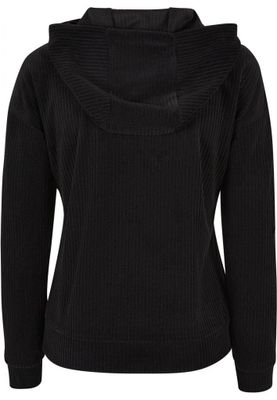 Women's ribbed hoodie in velvet