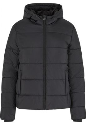 Ladies Short Puffer Jacket With Hood