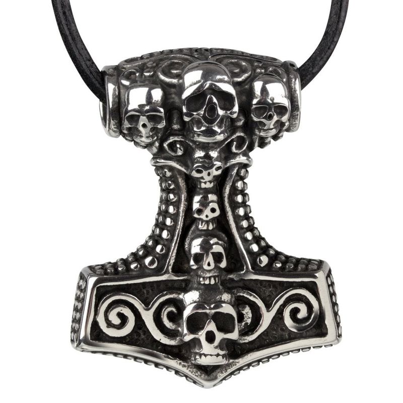 Thorshammer with skulls necklace