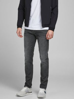 Mørkegrå straight slim fit jeans til mænd Tim