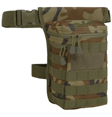 Leg bag with MOLLE system camo