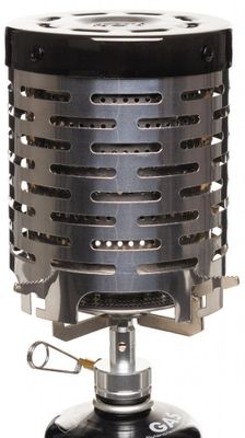 Gas heater for camping kitchens