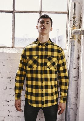 Flannel shirt black/yellow