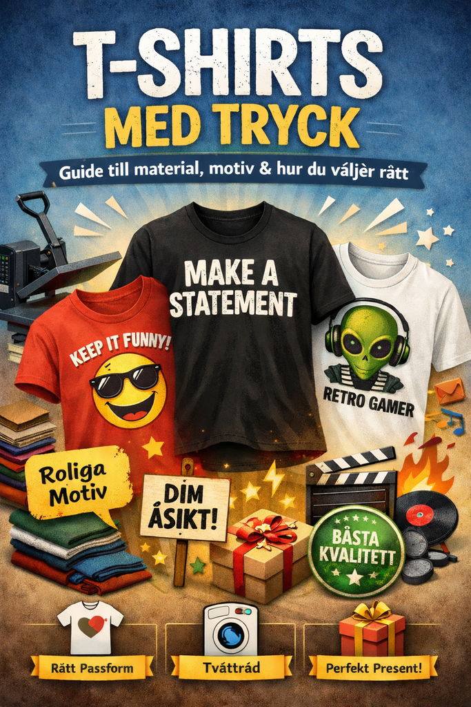 T-shirts med tryck – guide till material, motiv och hur du väljer rätt