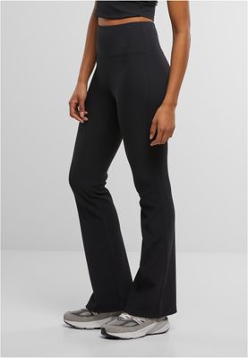 Utsvängda Leggings med Bred Midja och Delade Sömmar