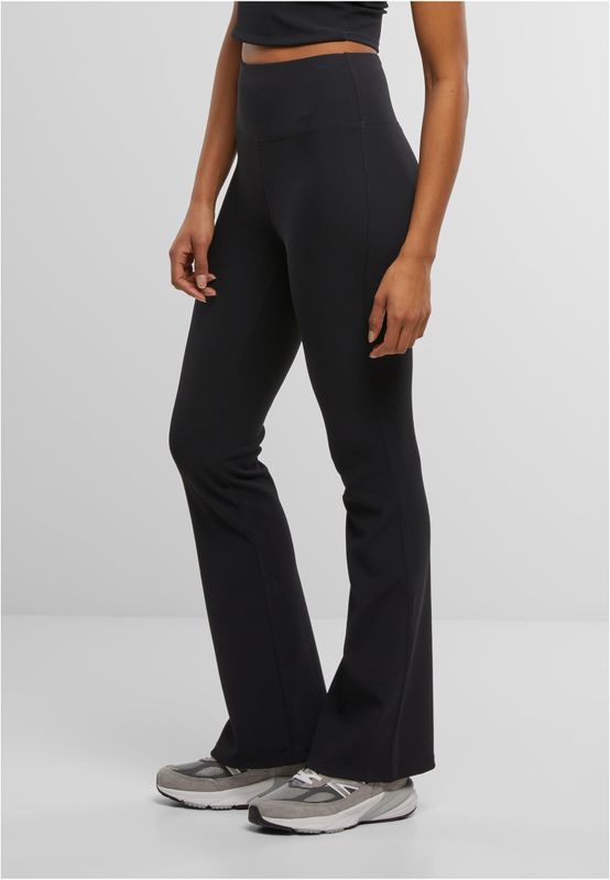 Utsvängda Leggings med Bred Midja och Delade Sömmar