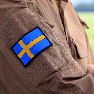 Swedish flag textile patch