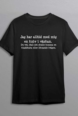 Kniv i väskan t-shirt