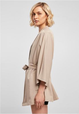 Ladies Viscose Twill Kimono Coat