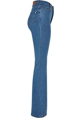 Ladies Organic High Waist Flared Denim Pants