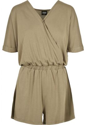 Short jumpsuit v-neck