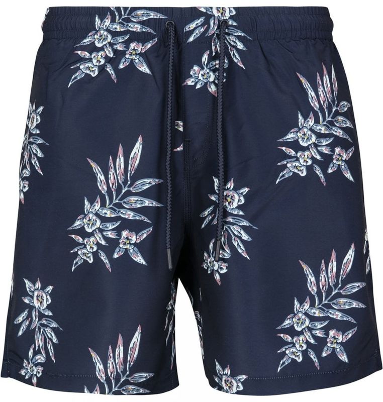 Navyblue swim shorts with pattern men