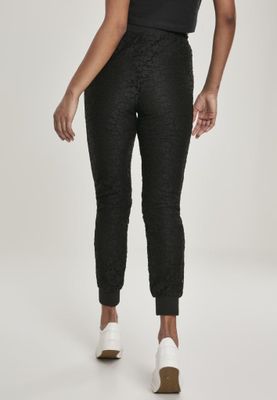 Sort joggebuk med blondedame