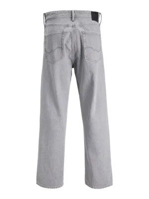 Grå baggy jeans med twillväv-struktur - ALEX