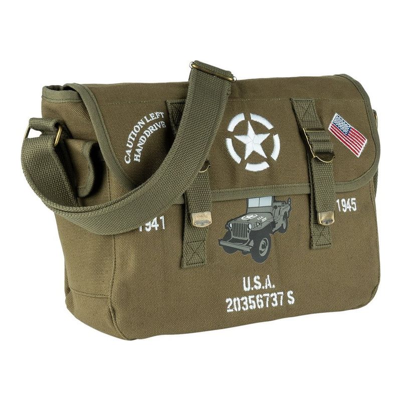 Canvas messenger bag - Willys jeep USA