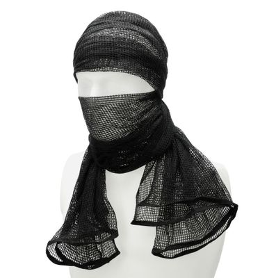 Commando net shawl scrim black