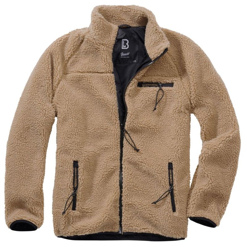 Beige fleece jacket teddy - men