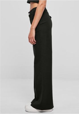 Ladies High Waist Wide Leg Chino Pants