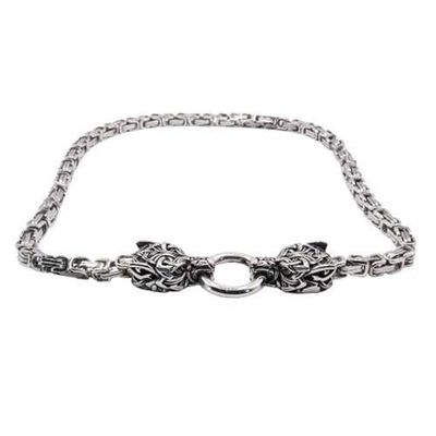 Wolves necklace stainless steel