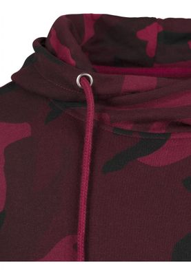 Camo-hættetrøje med høj hals