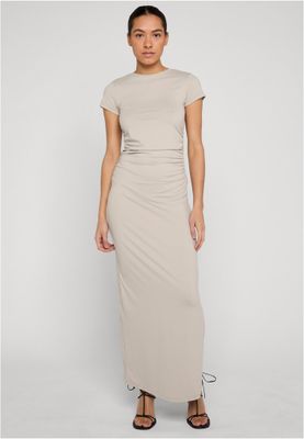 Klänning för dam med skrynkligt mönster – molnfärg