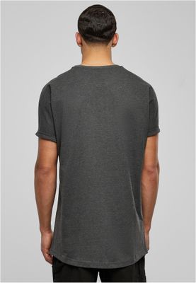 Long Shaped Turnup Tee Charcoal