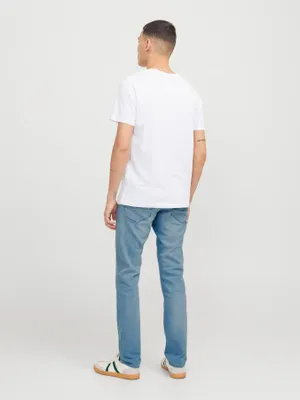 Ljusa stentvättade jeans slim fit - GLENN