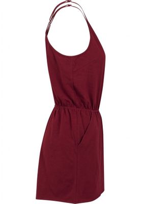 Jumpsuit with narrow shoulder straps