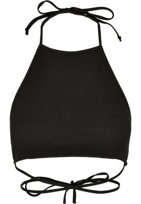 Ladies Rib Trapeze Cropped Top