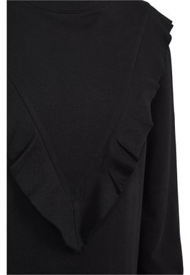 Long-sleeved dress with ruffles