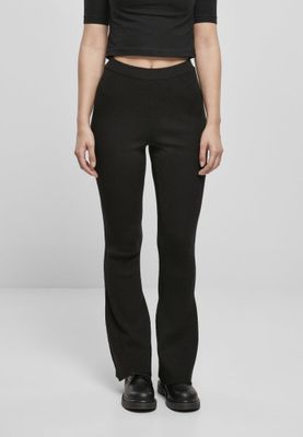 Ladies Rib Knit Bootcut Leggings