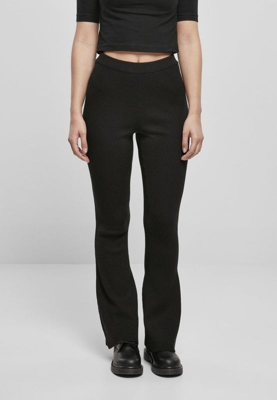 Ladies Rib Knit Bootcut Leggings
